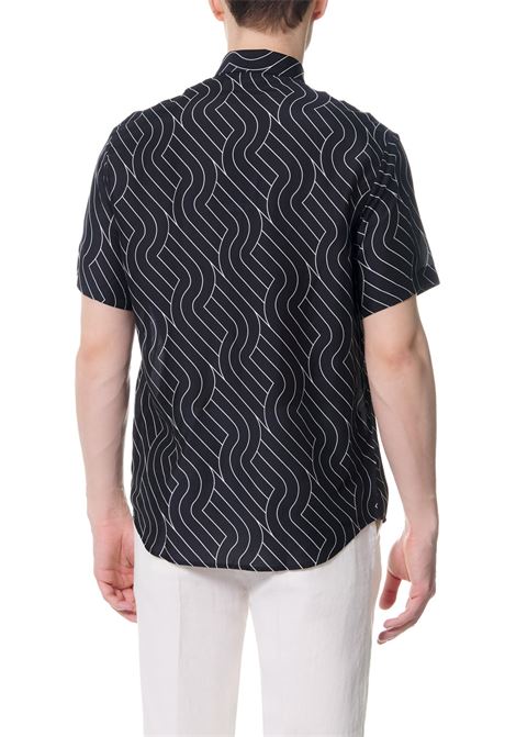 Camicia maniche corte in modal grafismo all over EMPORIO ARMANI | Camicie | 3L1CB9 1NBOZF047